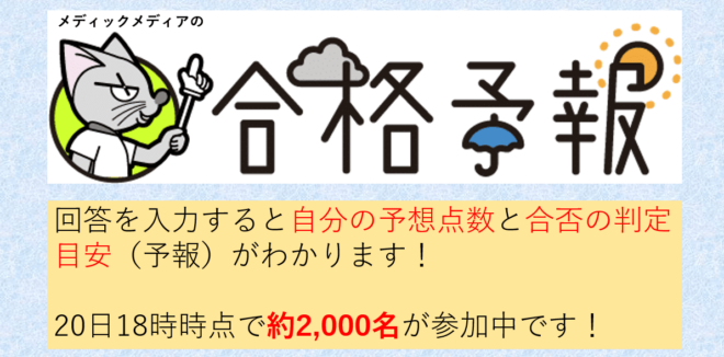 メディックメディアの合格予報